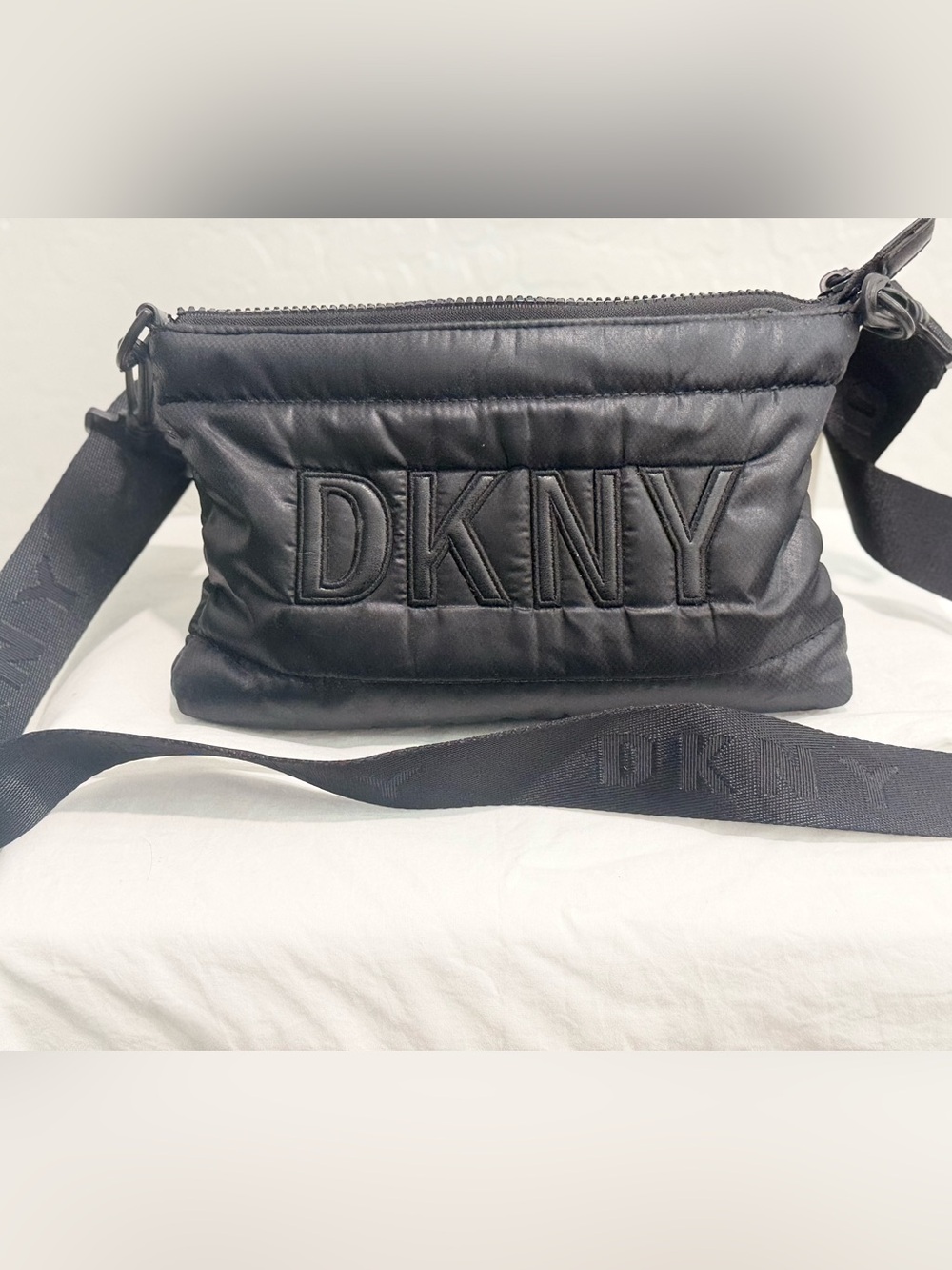 DKNY Black Logo Interior Pouch